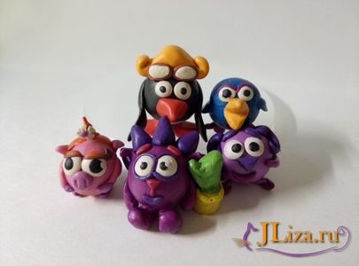 Смешарики из пластилина